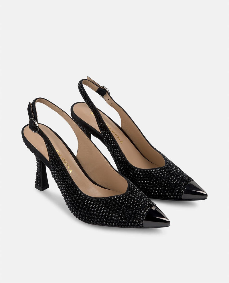 CHAUSSURE À TALON À BOUT MÉTALLIQUE