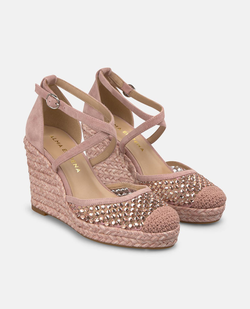 VALENCIAN SANDALS WITH METALLIC MESH