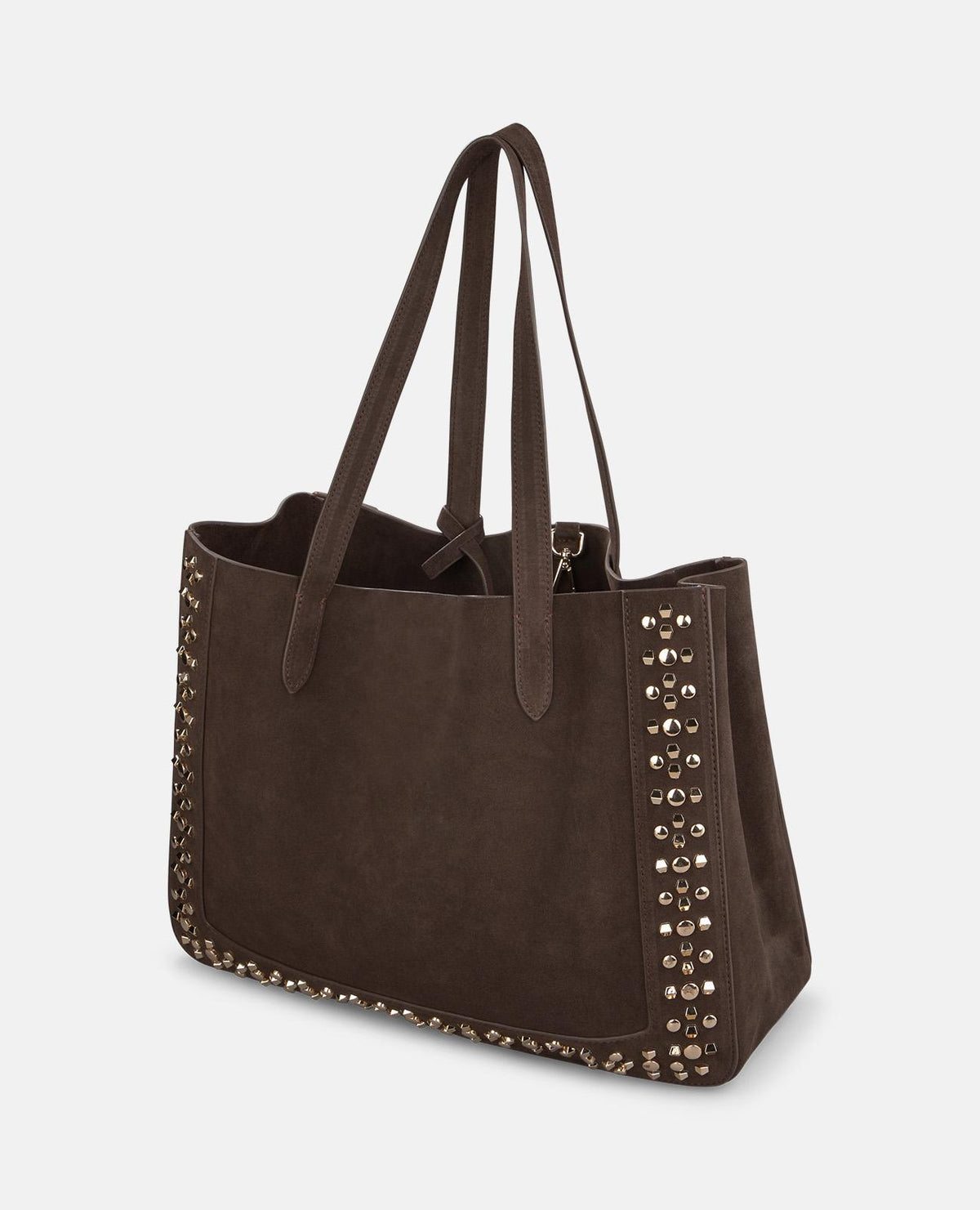 BORSA SHOPPER IN PELLE CON TACHES