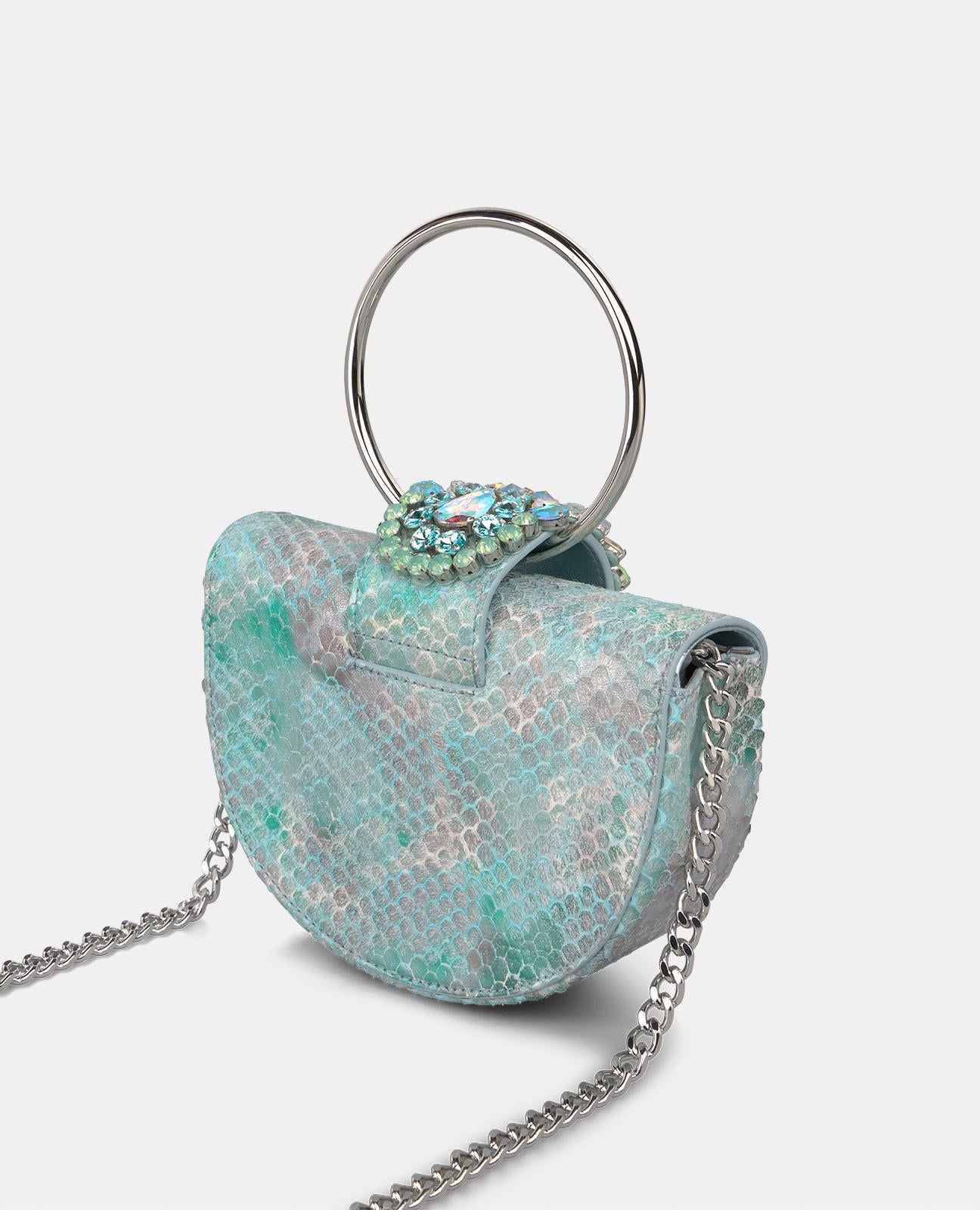 JEWELED HALF MOON BAG