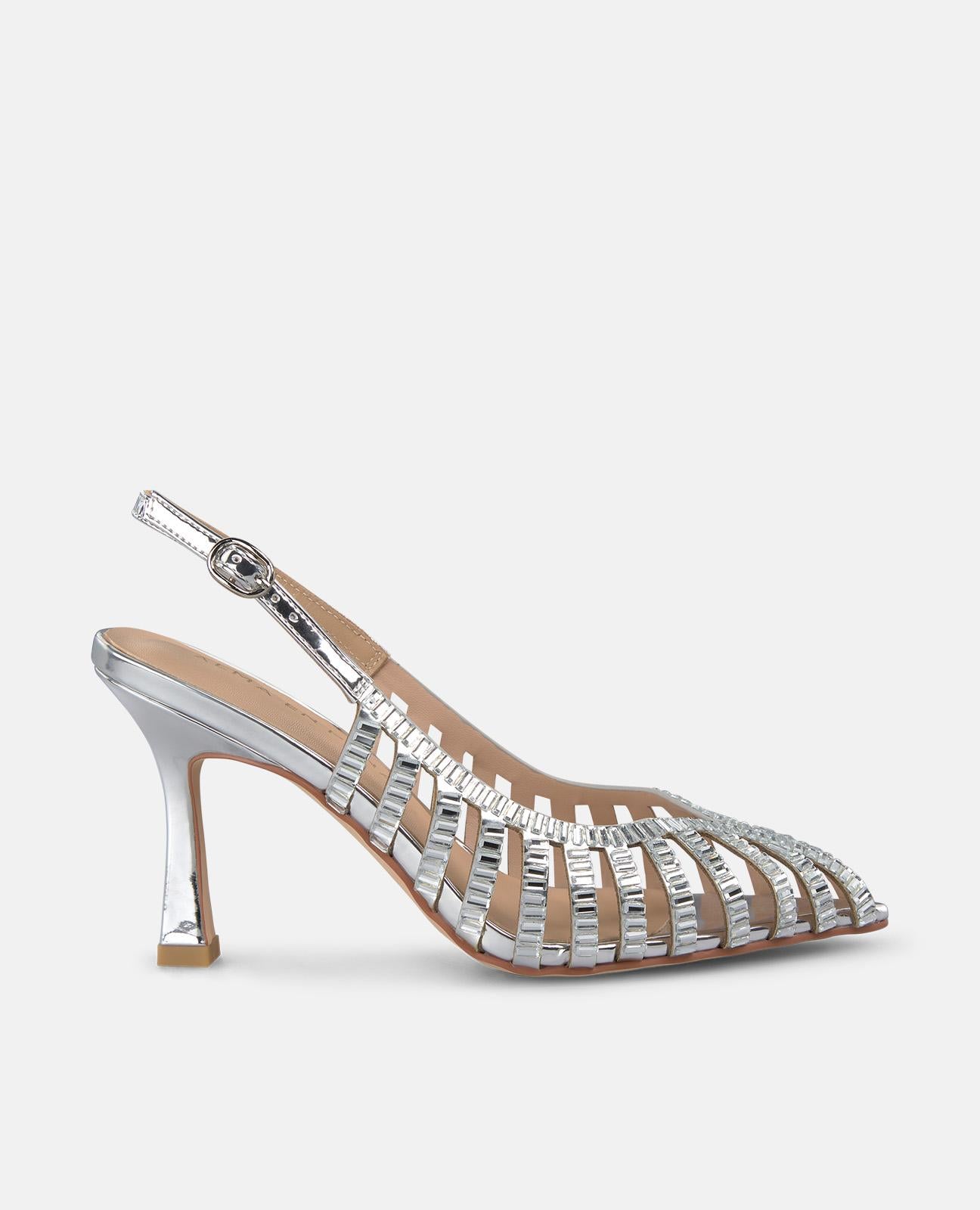 ABSATZSCHUH MIT KRISTALLEFFEKT