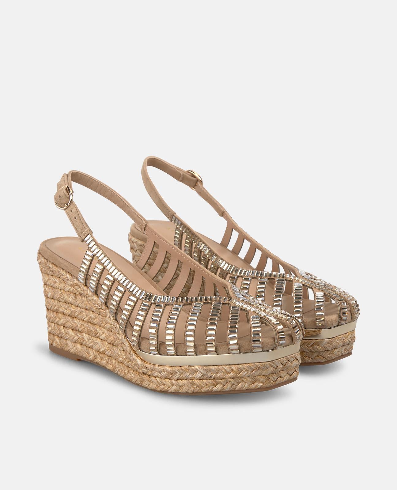 SANDALIA EN REJILLA DE ESPARTO