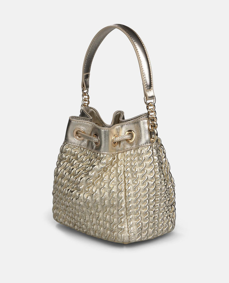 TEXTURED LEATHER CANDY BAG