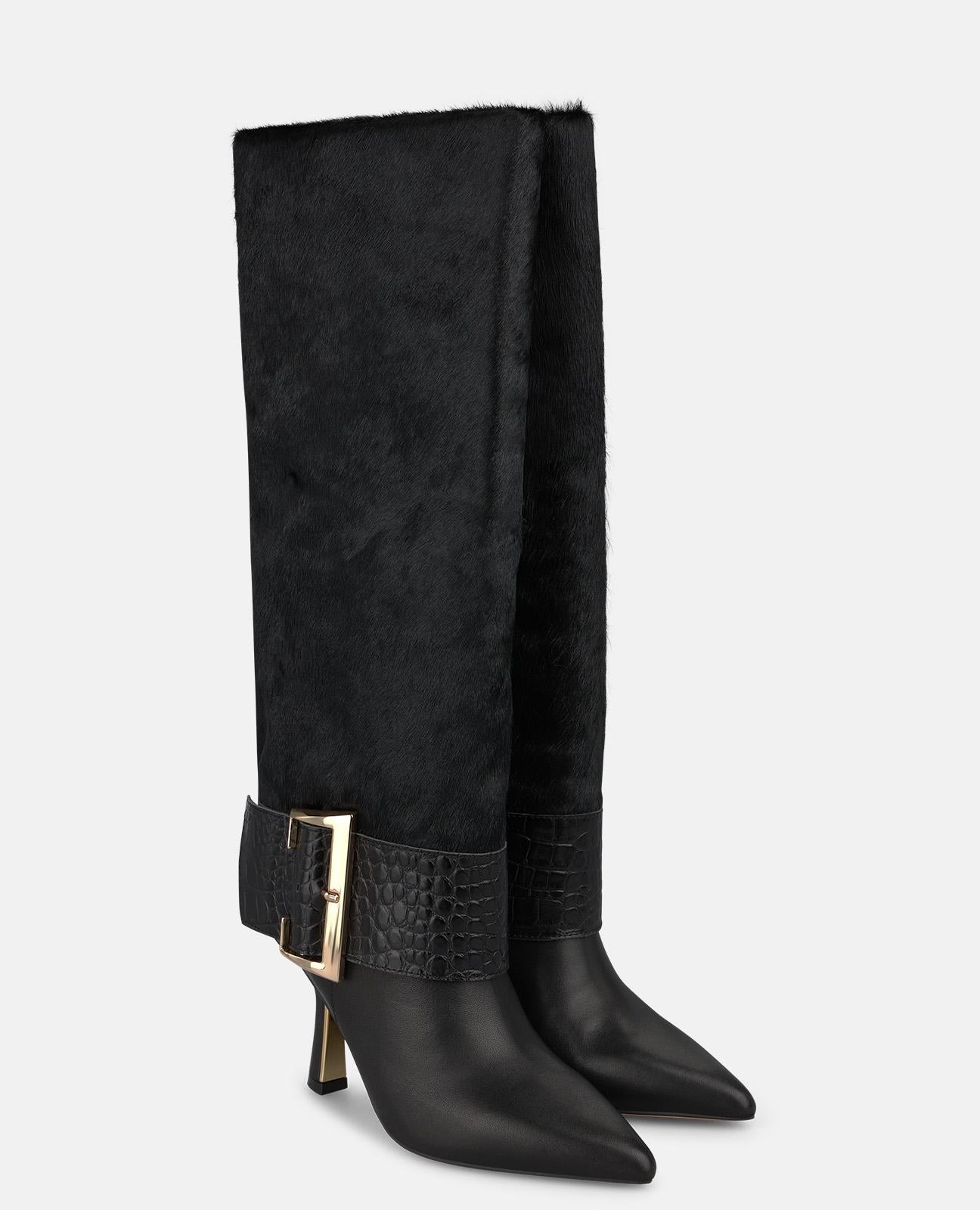 BOTA DE PIEL CON TACÓN