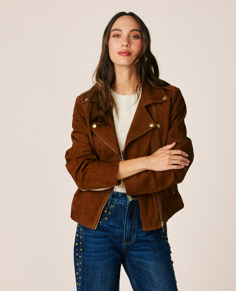 CHAQUETA BIKER DE ANTE