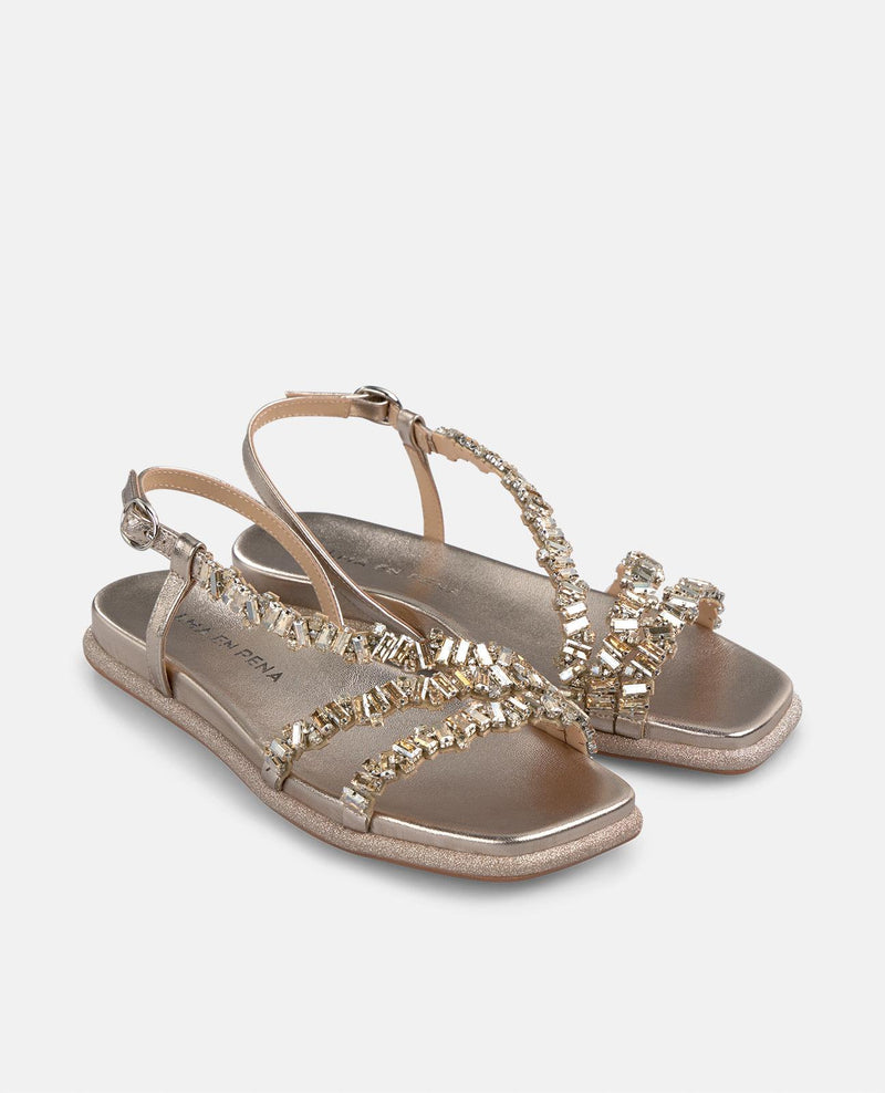 SANDALIA PLANA TIRAS JOYA