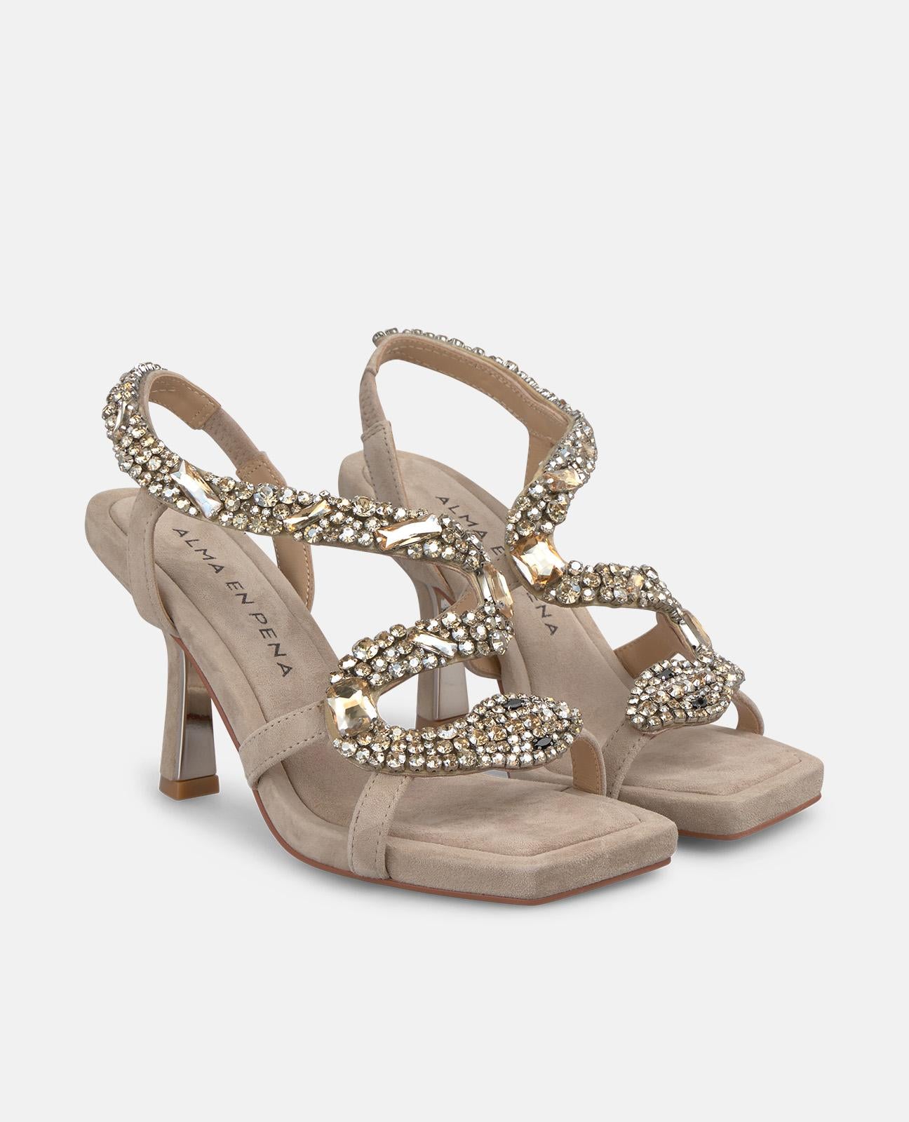 SNAKE RHINESTONE SANDAL