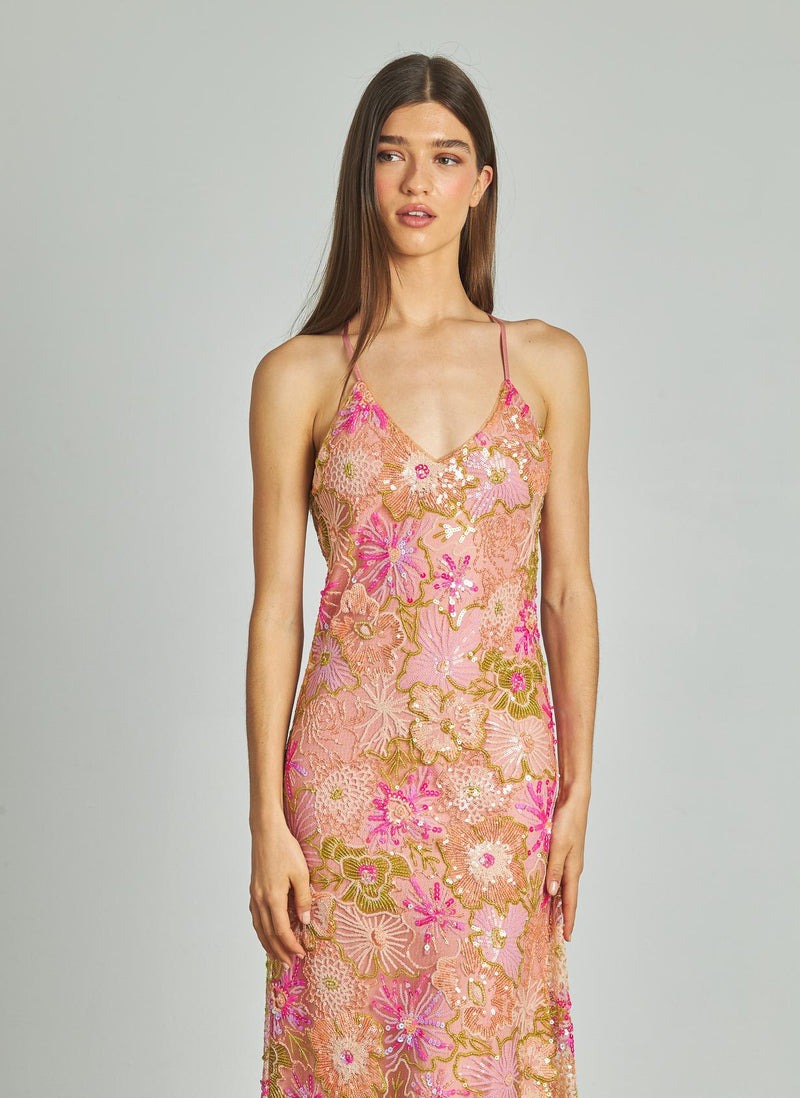 VESTIDO MIDI LENTEJUELAS