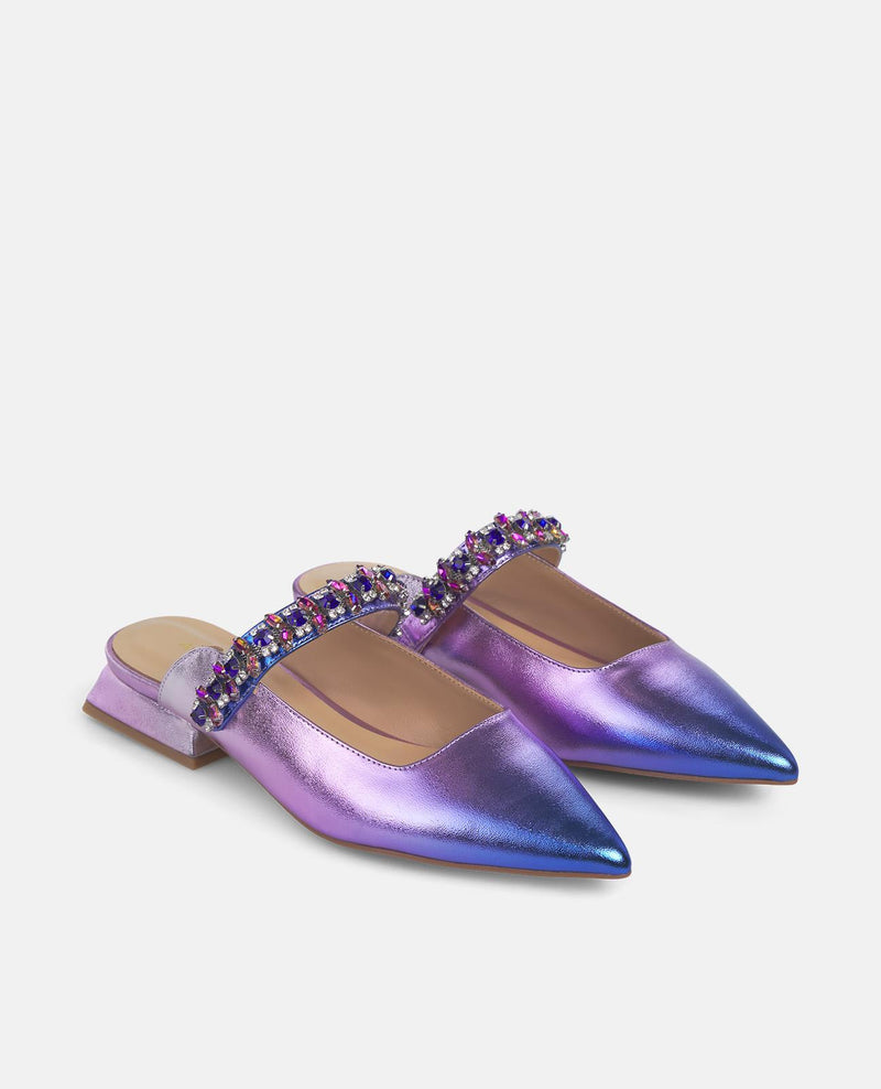 ZAPATO DESTALONADO TIRA PEDRERÍA