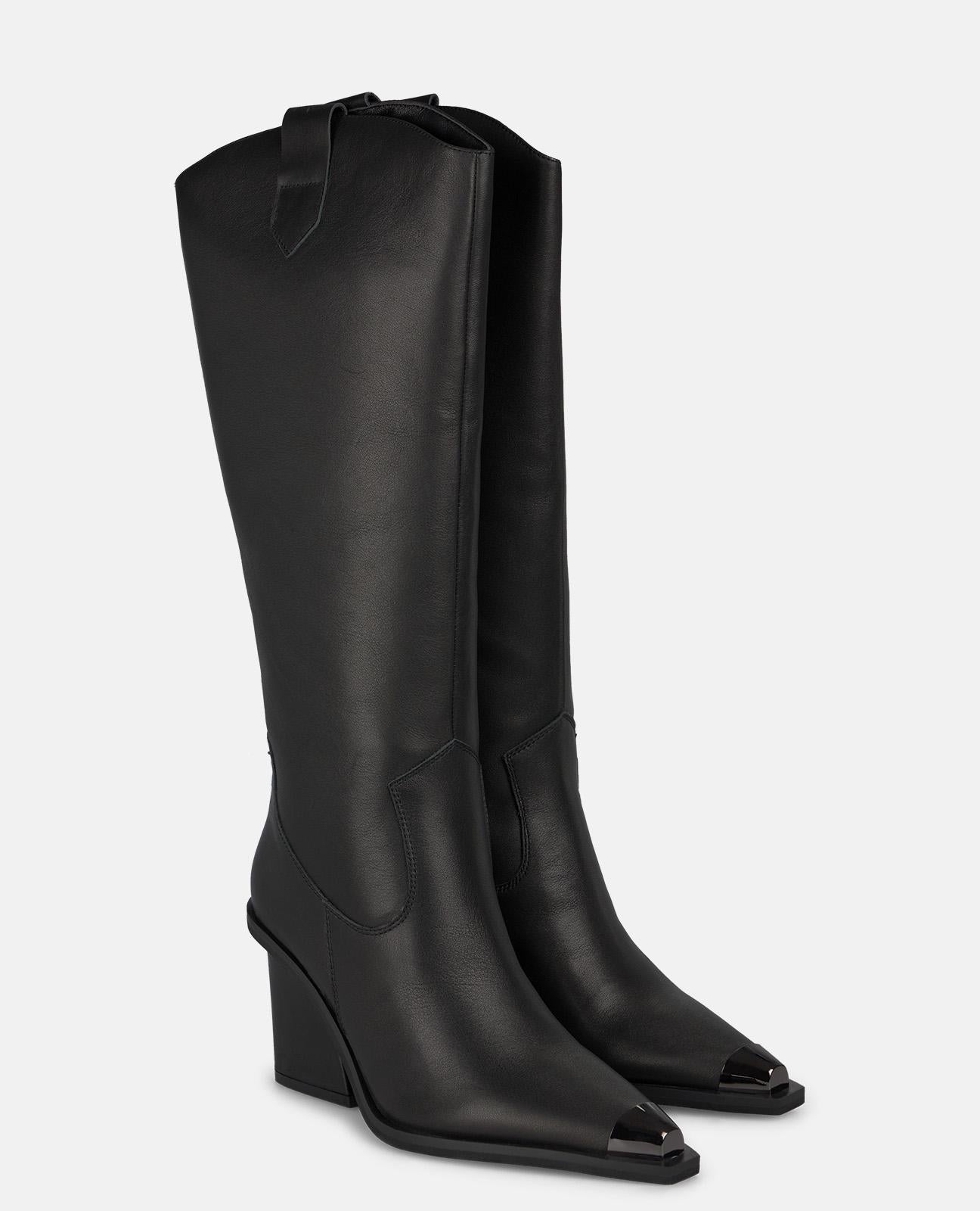 BOTTE À TALON TEXTURÉ