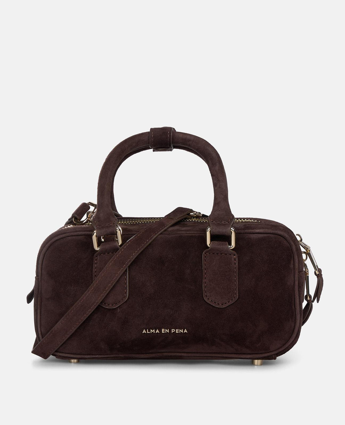 SUEDE BOWLING BAG