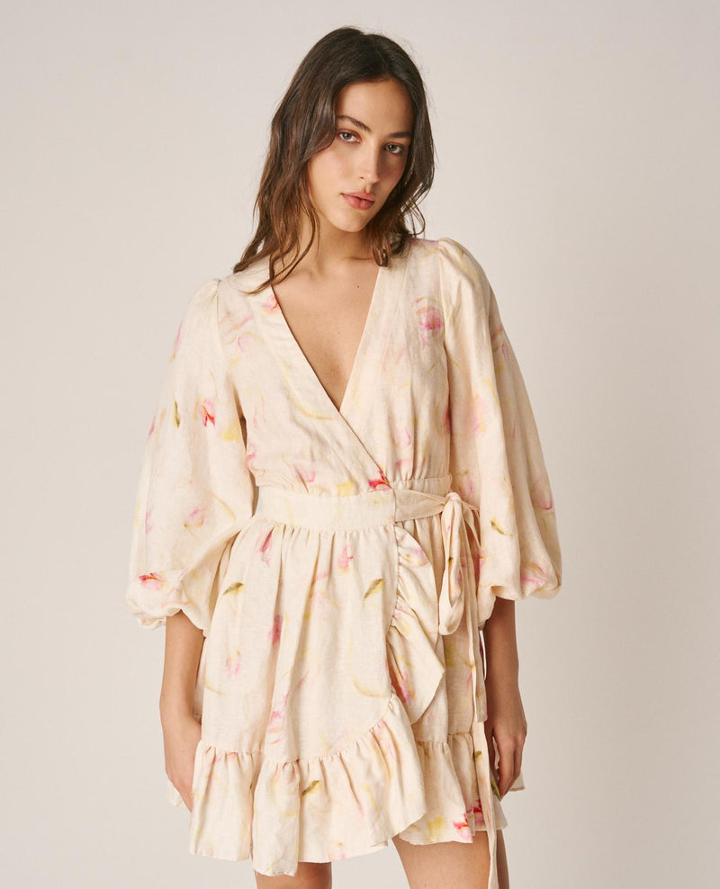 VESTIDO CORTO ESTAMPADO LAZO