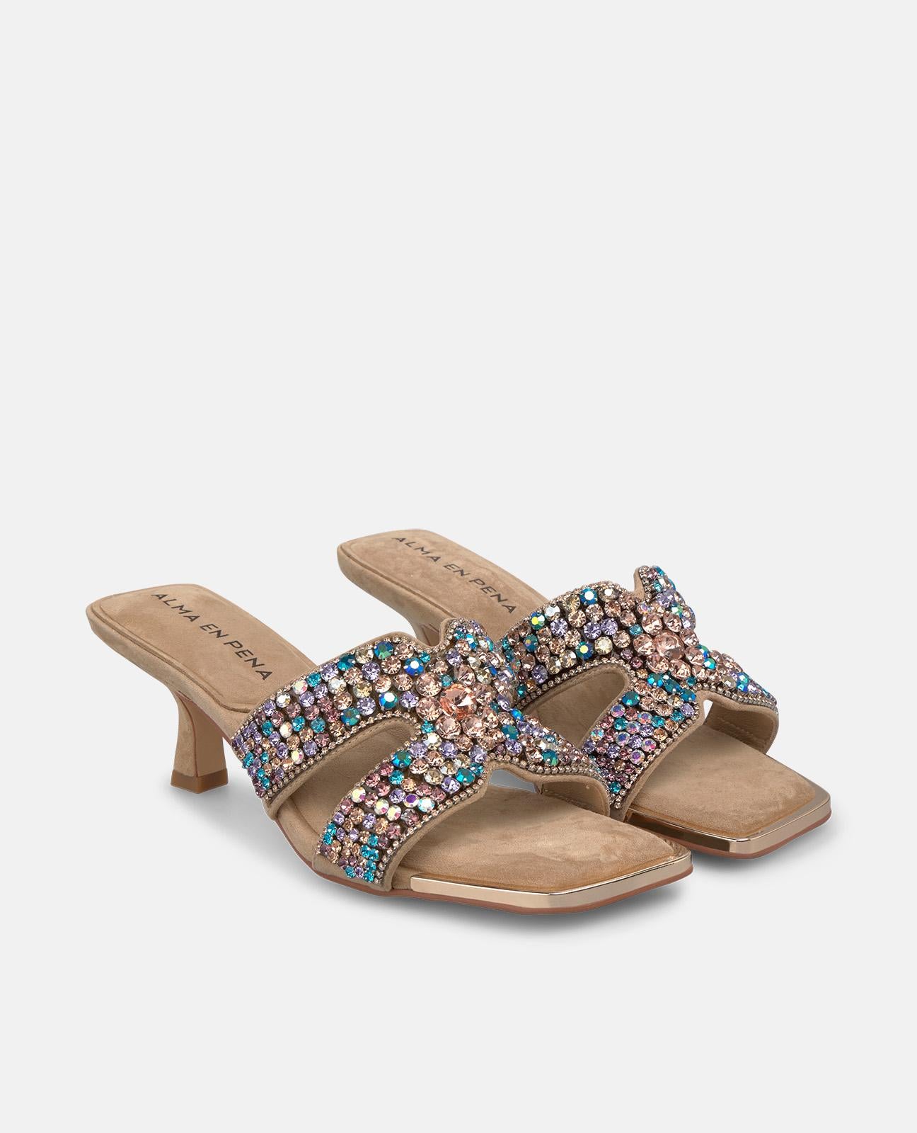 SANDALIA DOBLE TIRA PEDRERIA