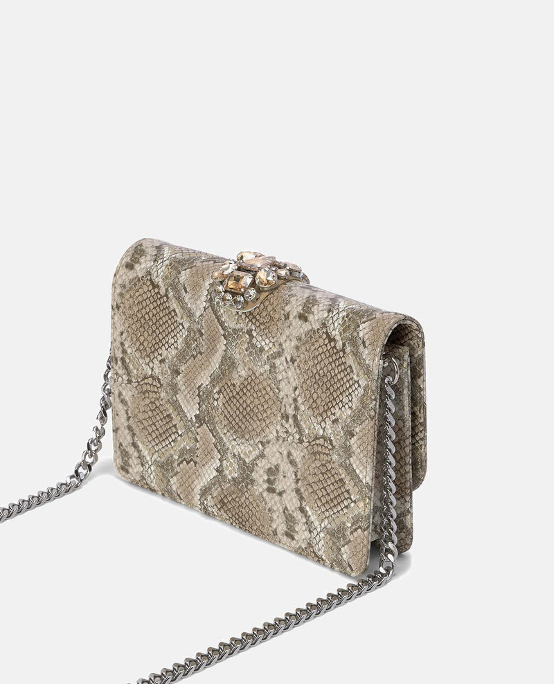 BOLSA DE OMBRO COM ABA DE COBRA