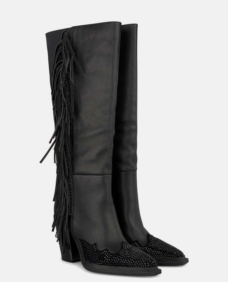 STIEFEL MIT SEITLICHEM FRANSENABSATZ