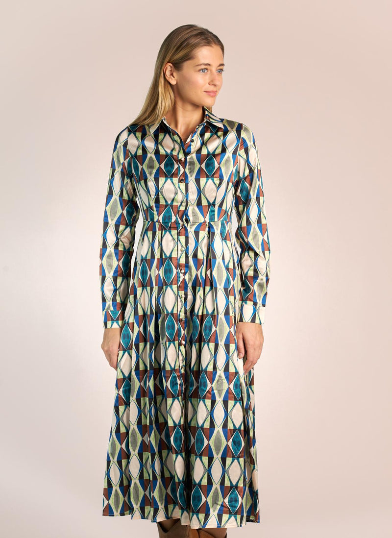 VESTIDO SATINADO ESTAMPADO