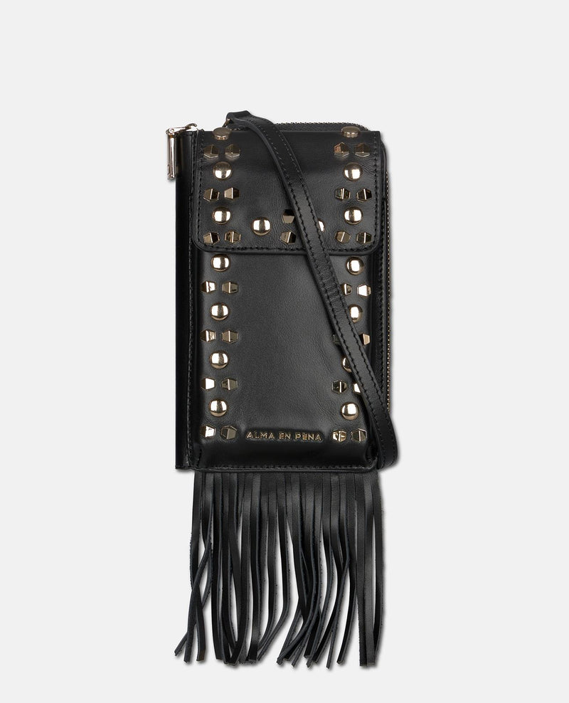 BORSA A TRACOLLA NATALIA IN PELLE NAPA CON TACHES