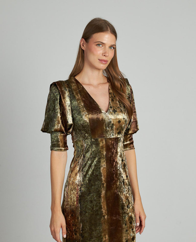 VESTIDO AJUSTADO ESTAMPADO