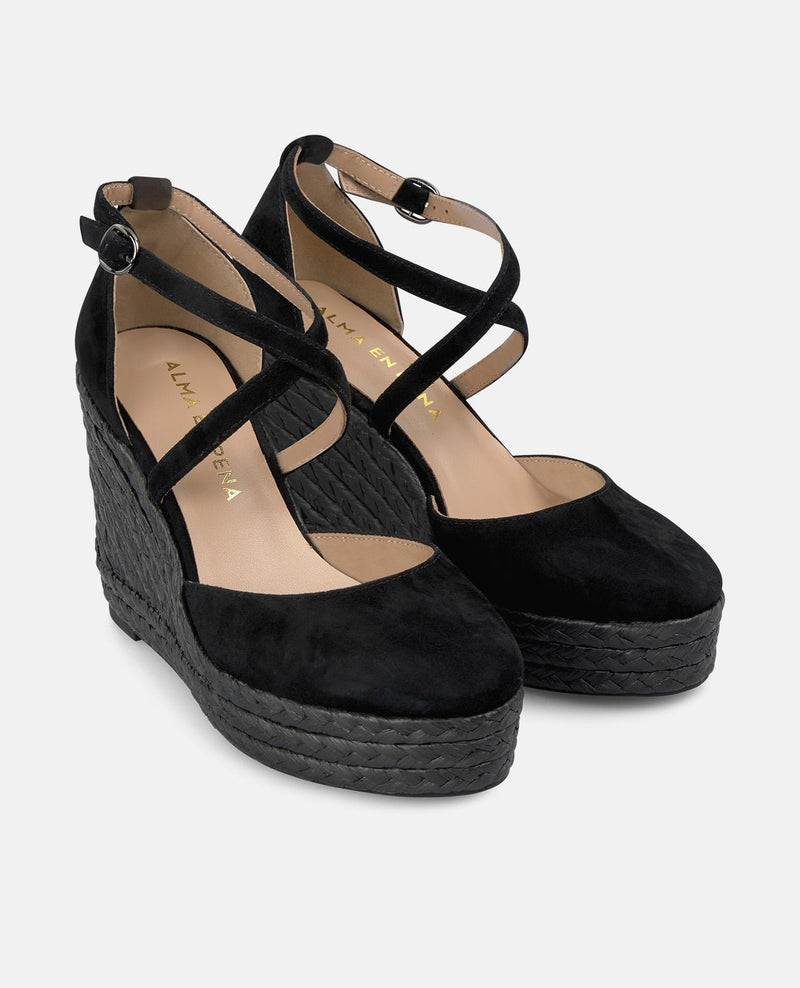 CUÑA ALTA CON TIRAS CRUZADAS