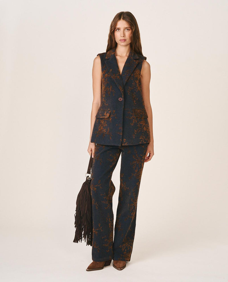 CHALECO DENIM FLORAL