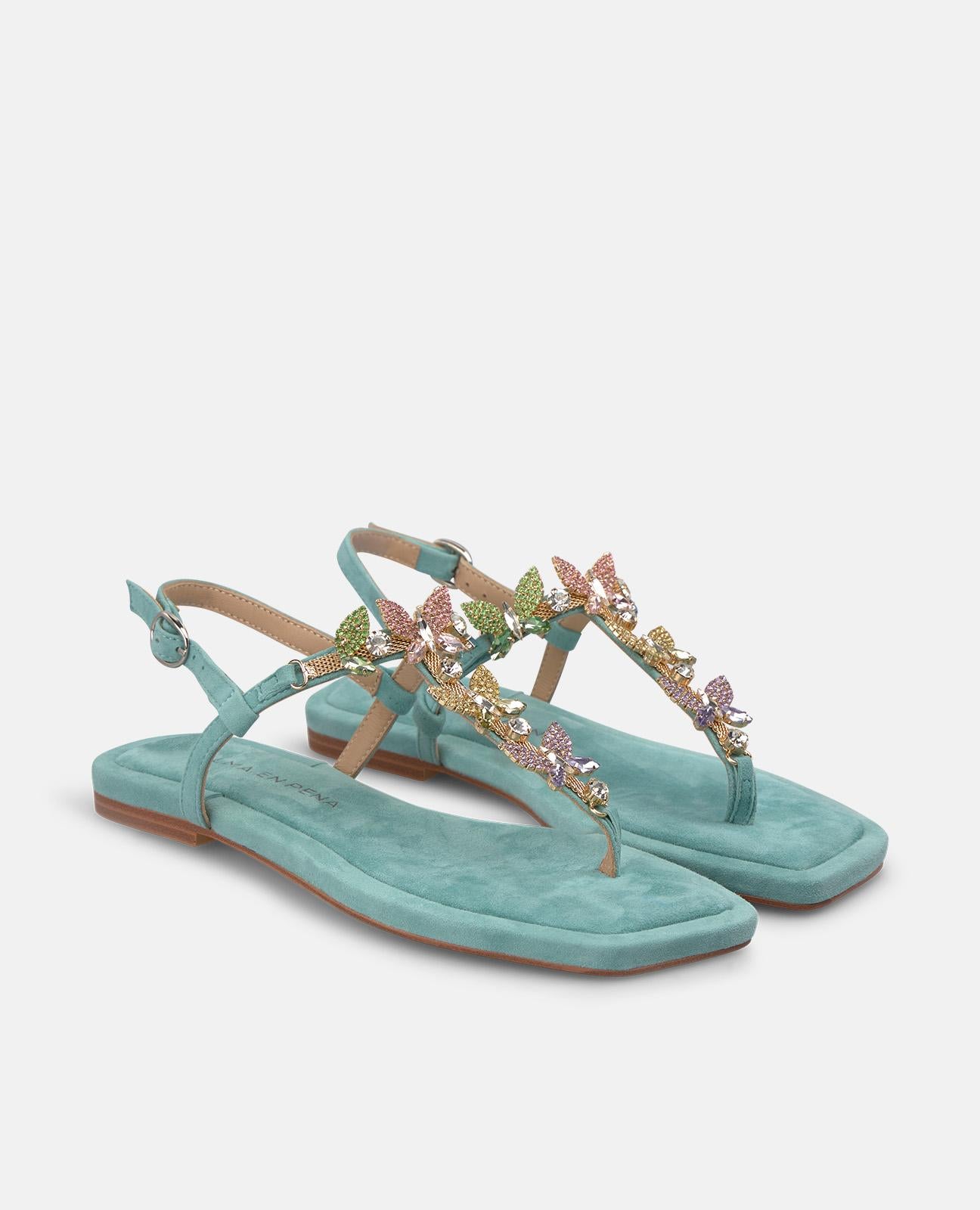 SANDALIA PLANA PEDRERIA