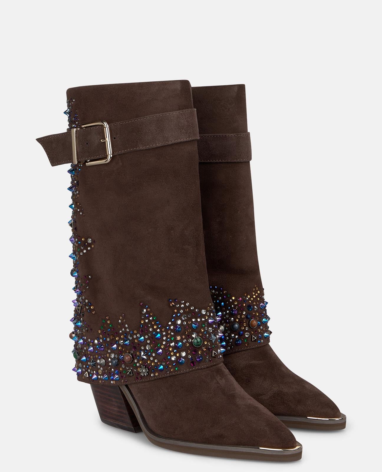 BOTA ANTE CON PEDRERÍA MULTICOLOR