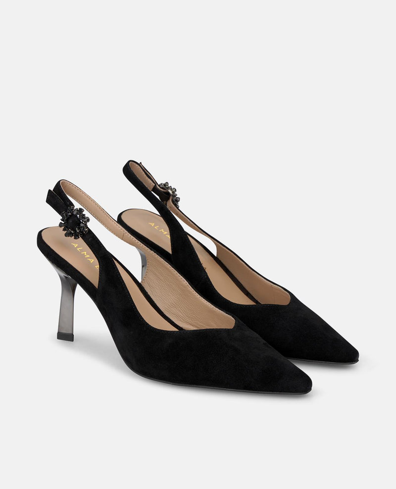 ZAPATO DESTALONADO DE ANTE CON PULSERA