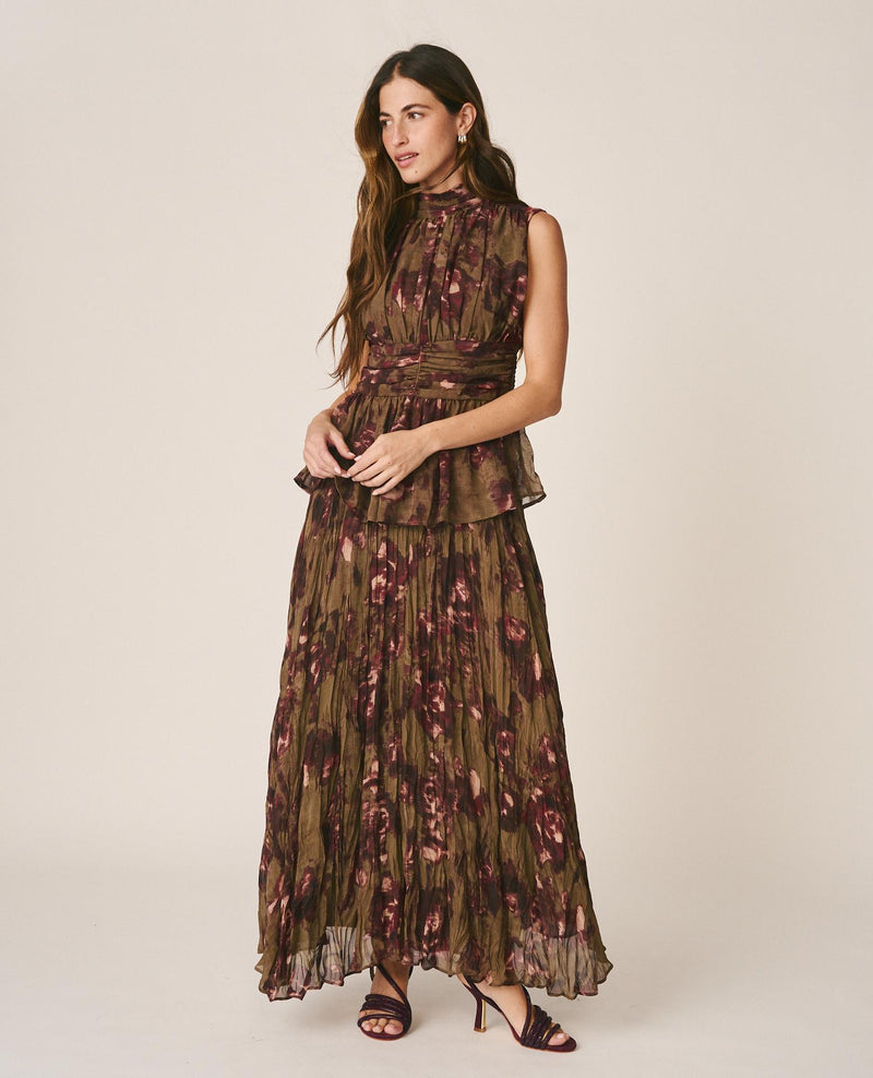 LONG FLORAL SKIRT