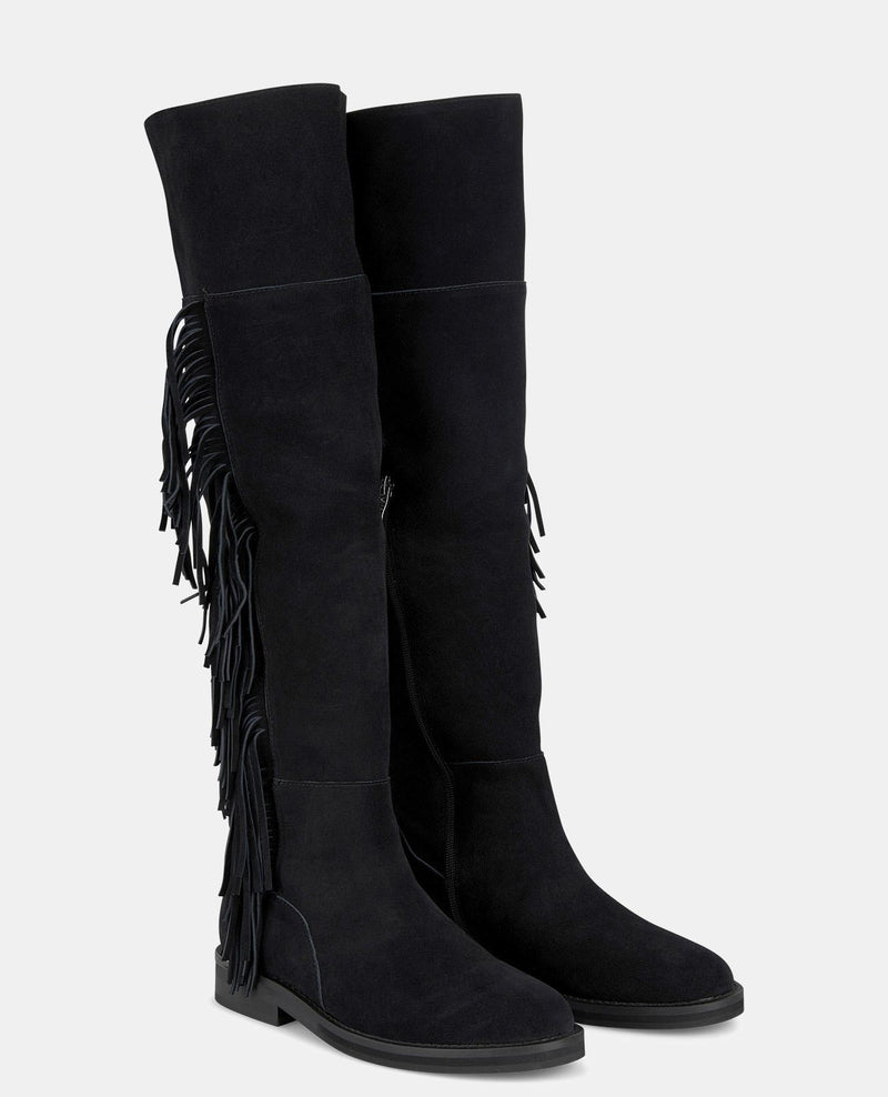 FLACHER STIEFEL HOHER STOCK