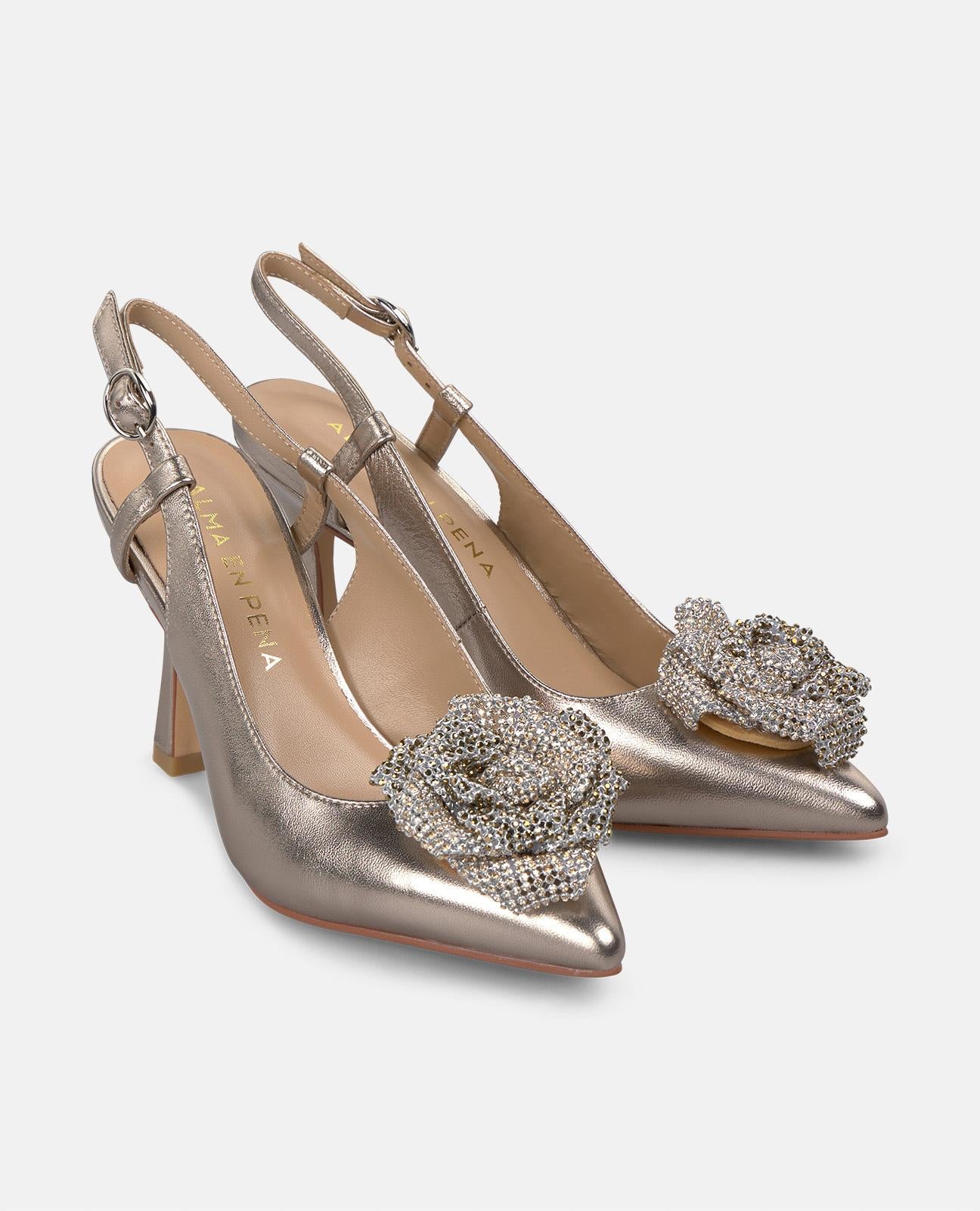 CHAUSSURE À TALON HAUT EN FORME DE FLEUR