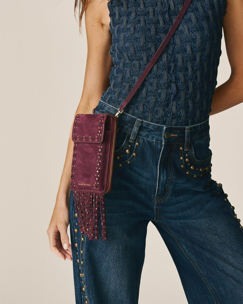 BORSA A TRACOLLA NATALIA IN PELLE DI CAVALLO CON FRANGE