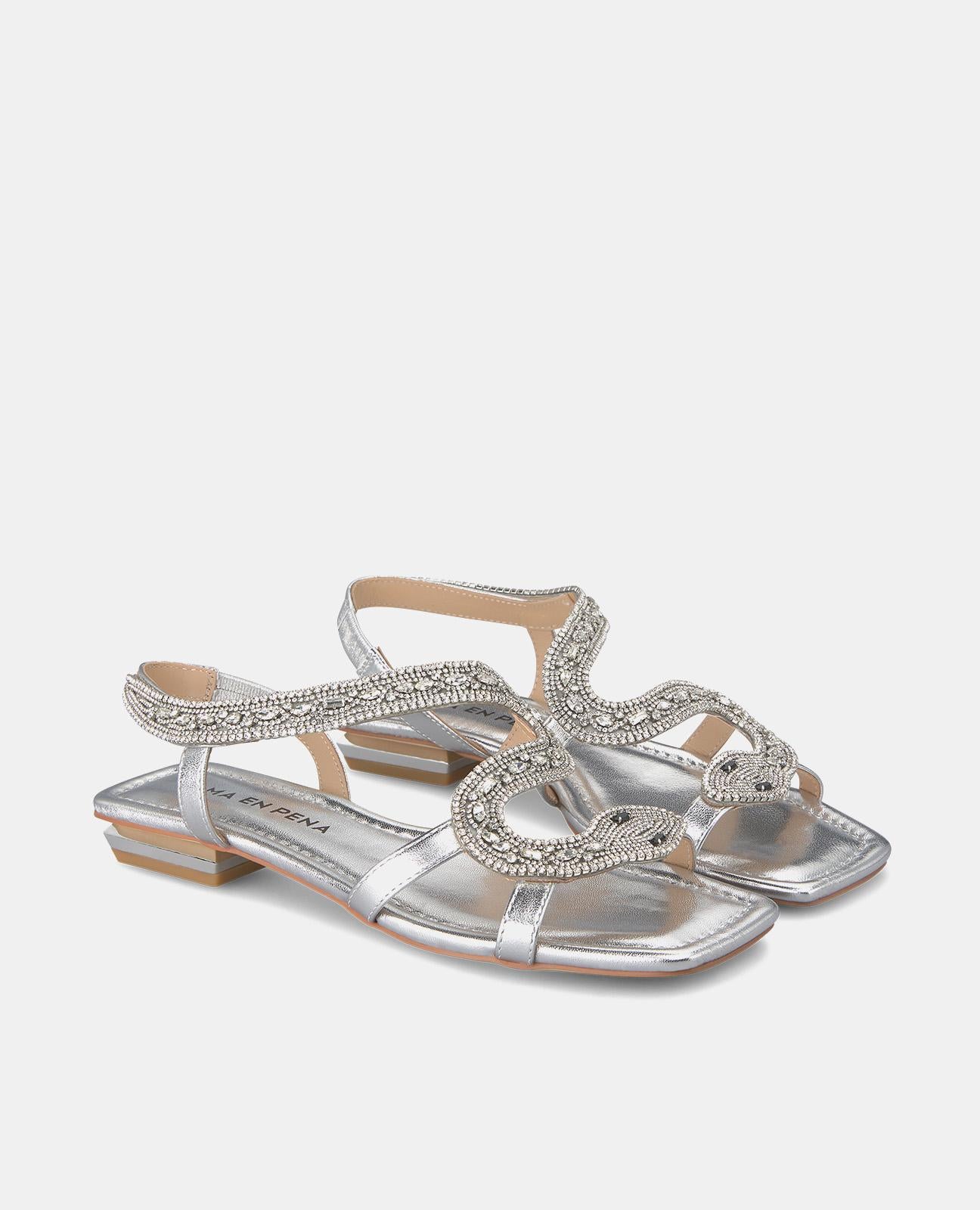 SANDALIA SERPIENTE PLANA