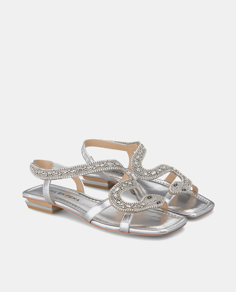 SANDALIA SERPIENTE PLANA