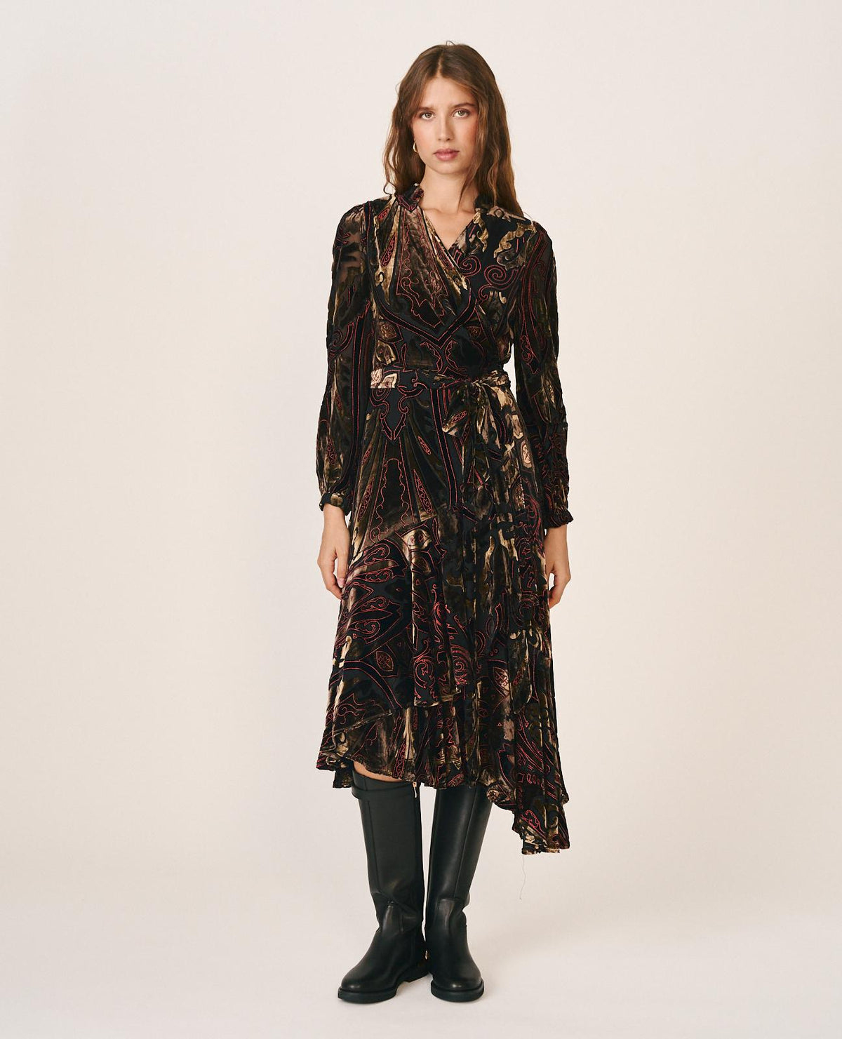 VESTIDO MIDI SEDA ESTAMPADO