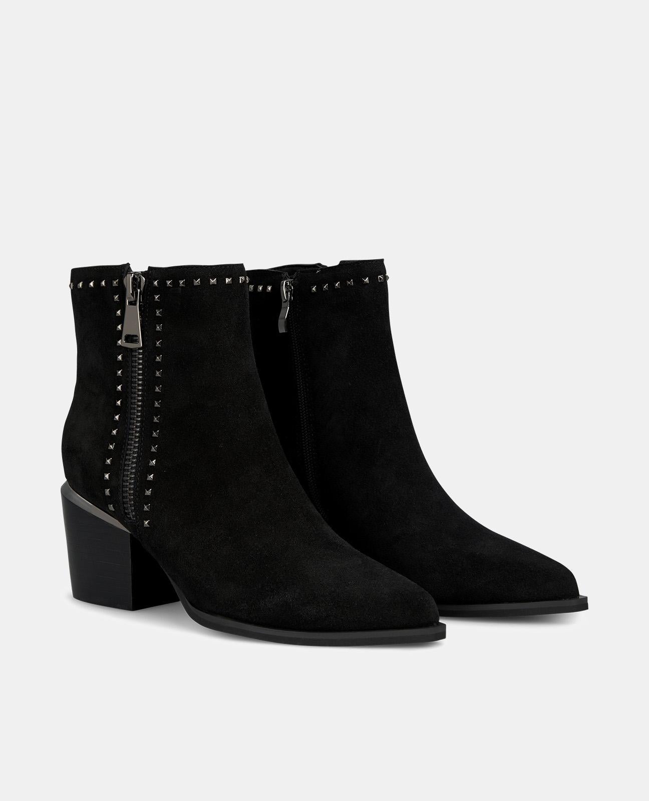 BOTTES DE CHEVILLE À TALON ZIPPÉ