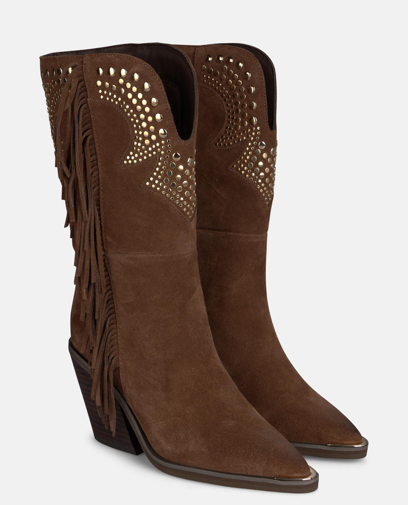 BOTA COWBOY DE ANTE CON TACHAS METÁLICAS