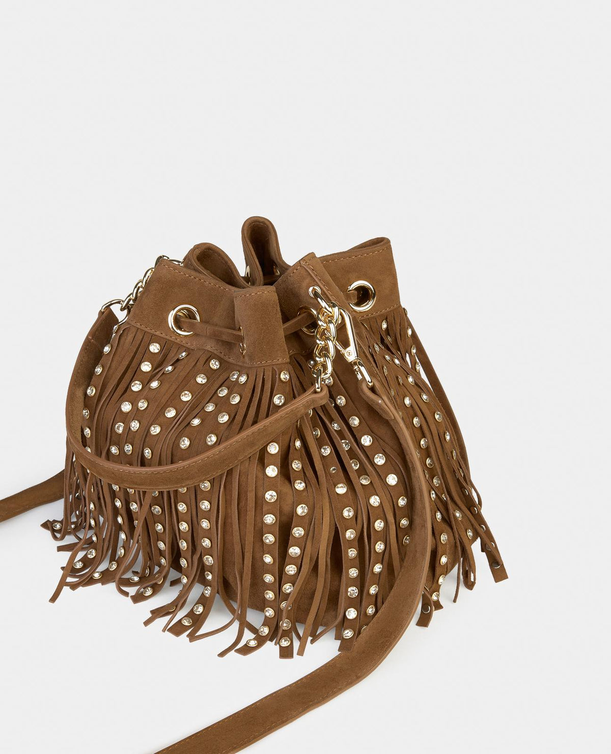 BORSA CON FRANGE E BORCHIE