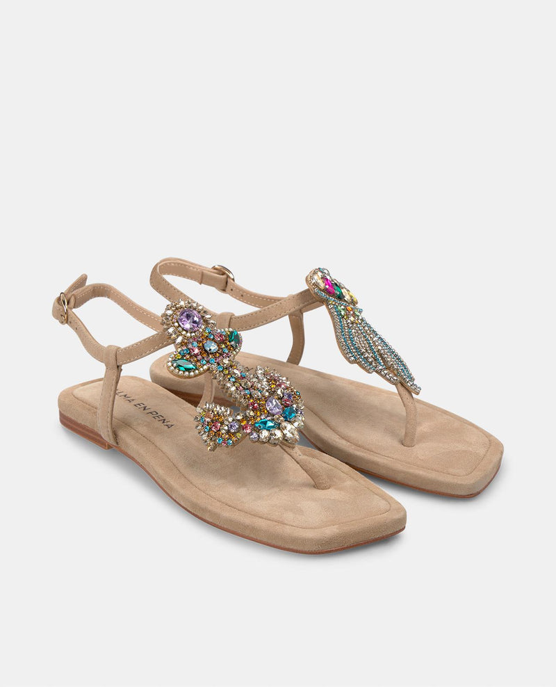 SANDALIA PLANA DETALLE MAR