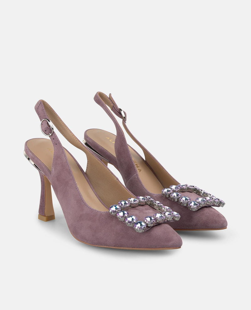 FLAT HEELED SHOE WITH Rhinestone Buckle