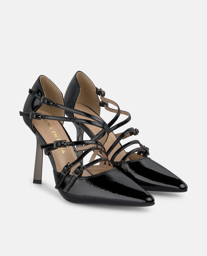 ZAPATO TACÓN TIRAS HEBILLA