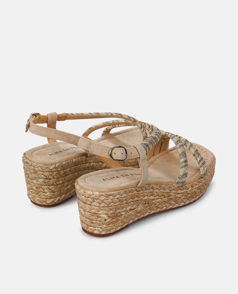 CUÑA TRENZADA TIRA PEDRERÍA