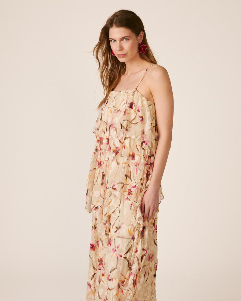 VESTIDO DE GASA FLORAL