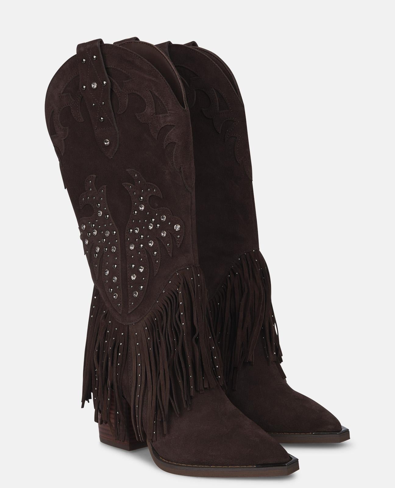 BOTA TACÓN FLECOS TACHAS