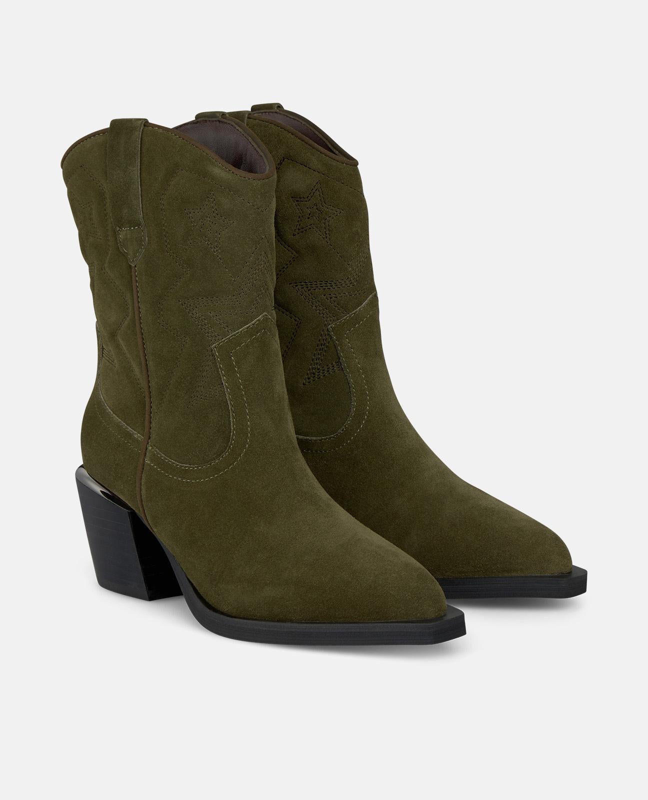 BOTTE DE CHEVILLE À PETIT TALON