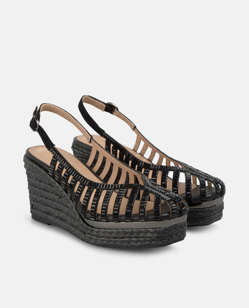 SANDALIA EN REJILLA DE ESPARTO