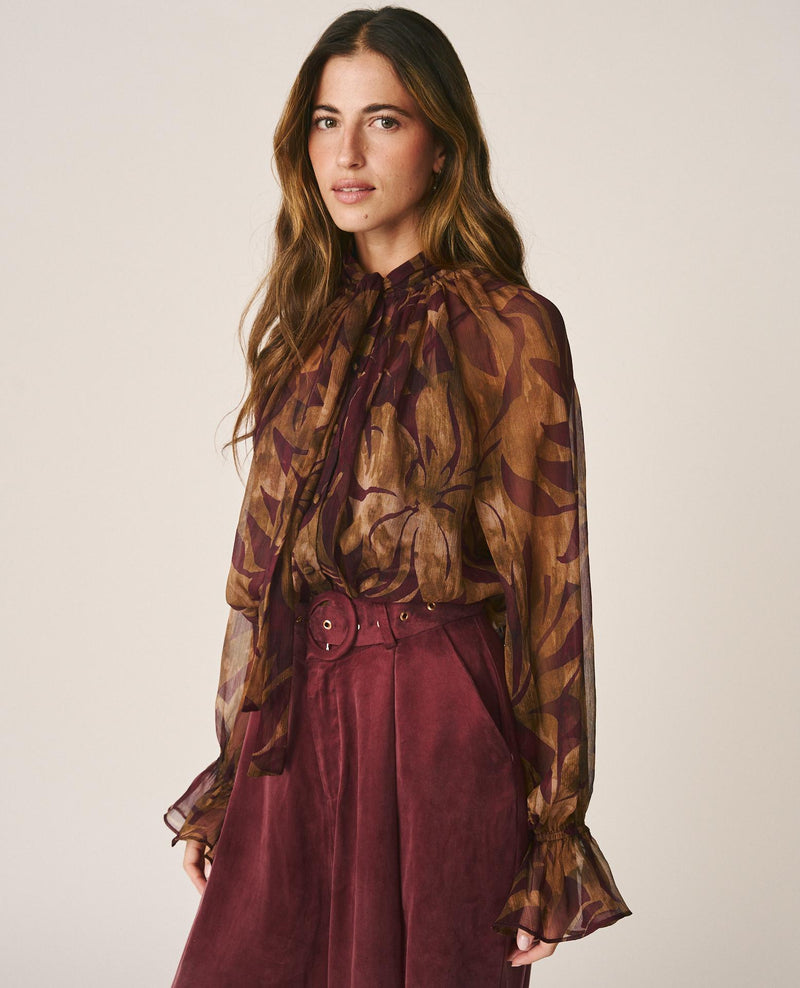 FLORAL CHIFFON BLOUSE