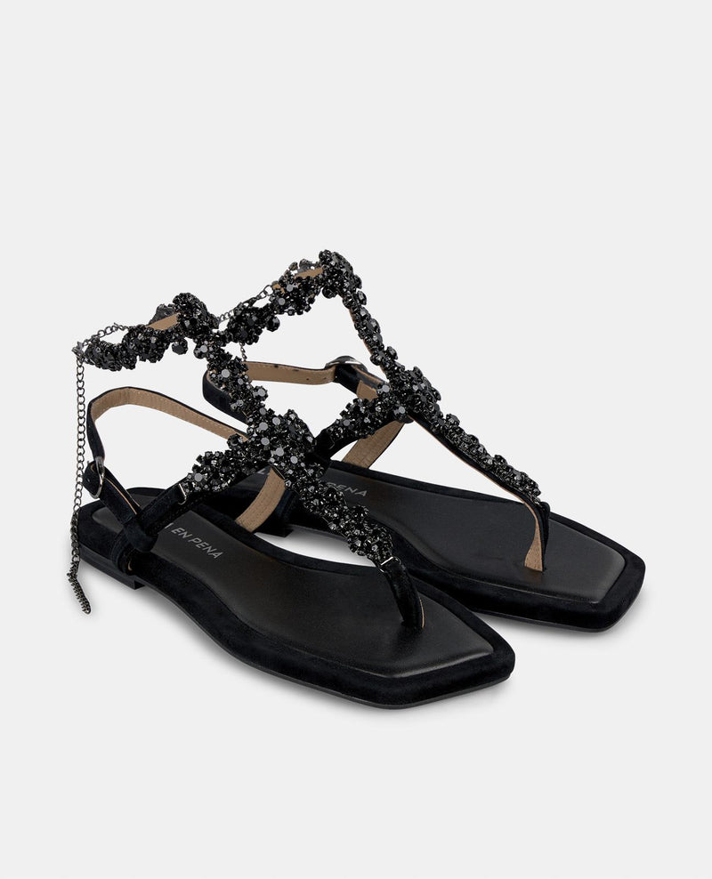 MULTICOLOR RHINESTONE SANDAL