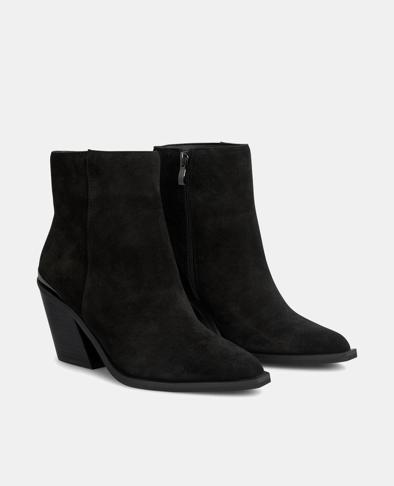 BOTTE DE CHEVILLE AVEC TALON EN MÉTAL