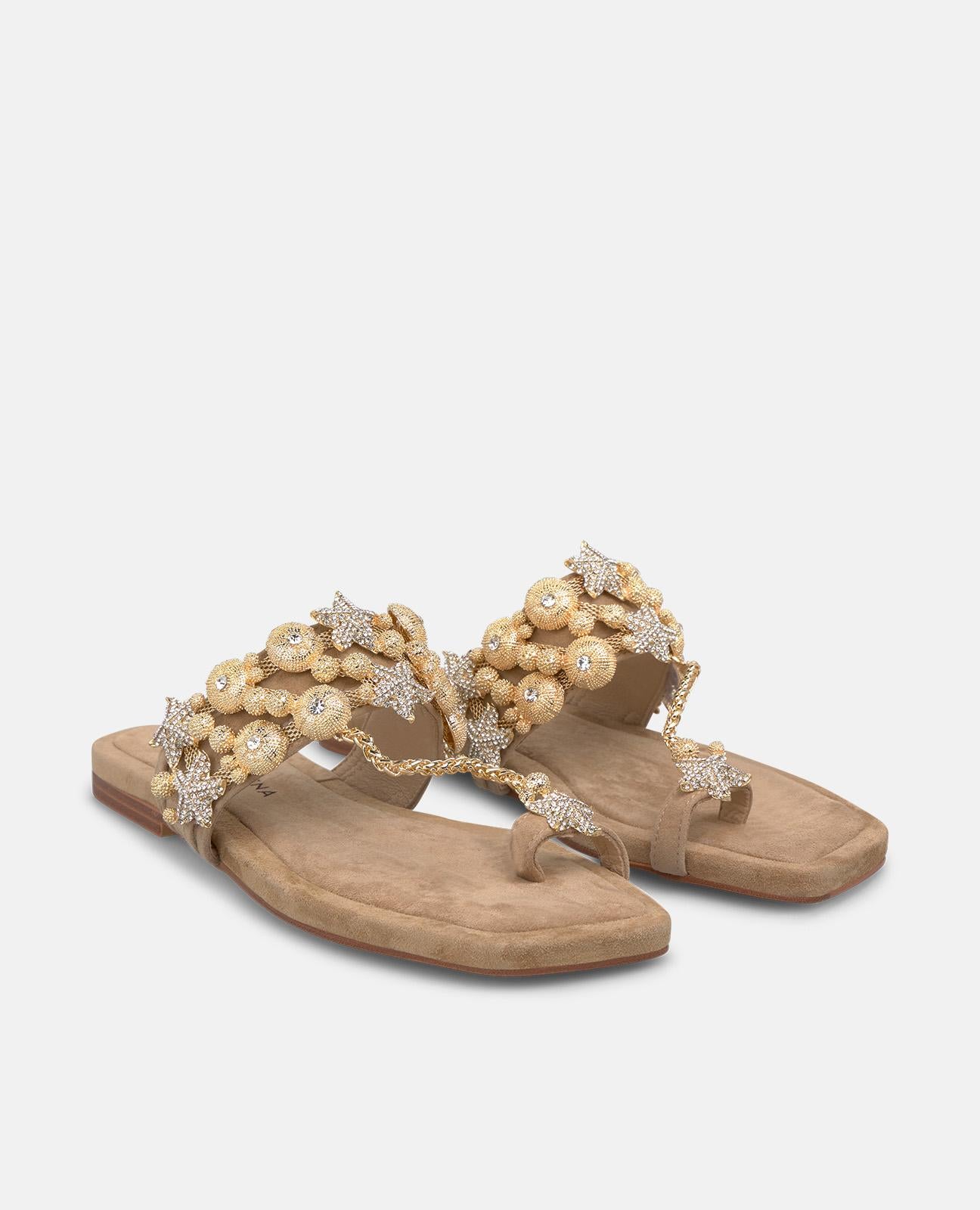 SANDALIA PLANA ABALORIOS