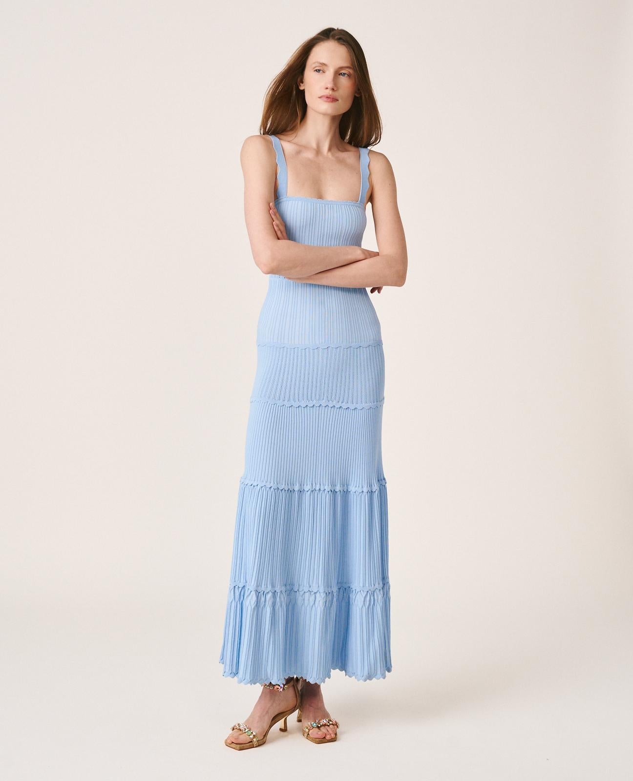 VESTIDO PUNTO MIDI AJUSTADO